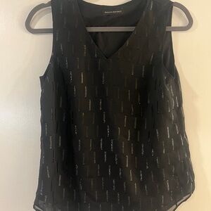 Banana Republic Black Sheer Sleeveless Blouse